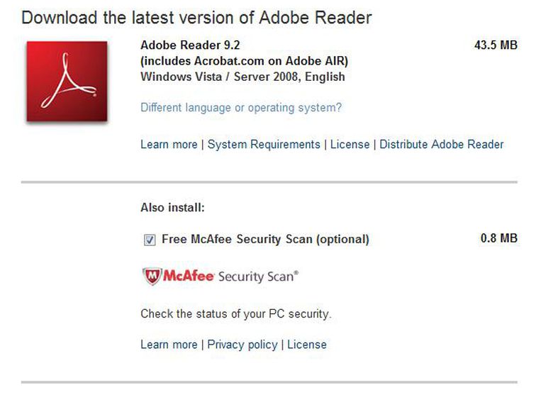 Need to install adobe reader free download